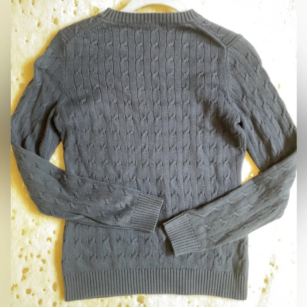 Brooks Brothers Blue Cable Knit Sweater XS - Picture 4 of 5